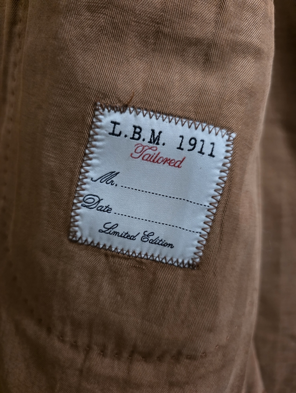 L.B.M. 1911 | Brown Linen Cotton Blazer Made in Italy – Men’s 50R - Picture 11 of 13